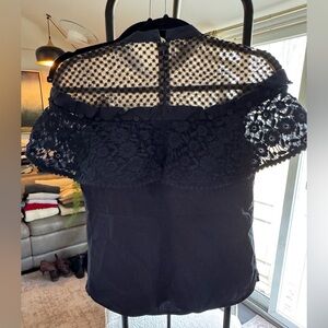 Self-Portrait Blue Lace  Blouse